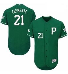 Mens Majestic Pittsburgh Pirates 21 Roberto Clemente Green Celtic Flexbase Authentic Collection MLB Jersey Mens Majestic Pittsburgh Pirates 21 Roberto Clemente Green Celtic Flexbase Authentic Collection MLB Jersey