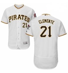 Mens Majestic Pittsburgh Pirates 21 Roberto Clemente White Home Flex Base Authentic Collection MLB Jersey Mens Majestic Pittsburgh Pirates 21 Roberto Clemente White Home Flex Base Authentic Collection MLB Jersey