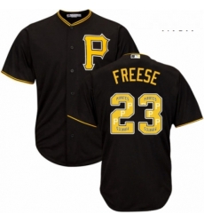 Mens Majestic Pittsburgh Pirates 23 David Freese Authentic Black Team Logo Fashion Cool Base MLB Jersey Mens Majestic Pittsburgh Pirates 23 David Freese Authentic Black Team Logo Fashion Cool Base MLB Jersey