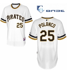 Mens Majestic Pittsburgh Pirates 25 Gregory Polanco Authentic White Alternate 2 Cool Base MLB Jersey Mens Majestic Pittsburgh Pirates 25 Gregory Polanco Authentic White Alternate 2 Cool Base MLB Jersey