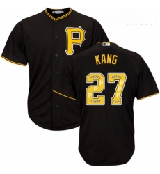 Mens Majestic Pittsburgh Pirates 27 Jung ho Kang Authentic Black Team Logo Fashion Cool Base MLB Jersey Mens Majestic Pittsburgh Pirates 27 Jung ho Kang Authentic Black Team Logo Fashion Cool Base MLB Jersey