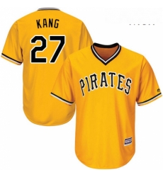 Mens Majestic Pittsburgh Pirates 27 Jung ho Kang Replica Gold Alternate Cool Base MLB Jersey Mens Majestic Pittsburgh Pirates 27 Jung ho Kang Replica Gold Alternate Cool Base MLB Jersey