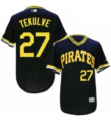 Mens Majestic Pittsburgh Pirates 27 Kent Tekulve Black Flexbase Authentic Collection Cooperstown MLB Jersey Mens Majestic Pittsburgh Pirates 27 Kent Tekulve Black Flexbase Authentic Collection Cooperstown MLB Jersey