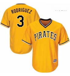 Mens Majestic Pittsburgh Pirates 3 Sean Rodriguez Replica Gold Alternate Cool Base MLB Jersey Mens Majestic Pittsburgh Pirates 3 Sean Rodriguez Replica Gold Alternate Cool Base MLB Jersey