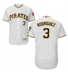 Mens Majestic Pittsburgh Pirates 3 Sean Rodriguez White Flexbase Authentic Collection MLB Jersey Mens Majestic Pittsburgh Pirates 3 Sean Rodriguez White Flexbase Authentic Collection MLB Jersey