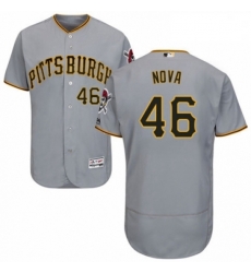 Mens Majestic Pittsburgh Pirates 46 Ivan Nova Grey Road Flex Base Authentic Collection MLB Jersey Mens Majestic Pittsburgh Pirates 46 Ivan Nova Grey Road Flex Base Authentic Collection MLB Jersey
