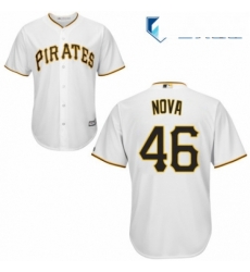 Mens Majestic Pittsburgh Pirates 46 Ivan Nova Replica White Home Cool Base MLB Jersey Mens Majestic Pittsburgh Pirates 46 Ivan Nova Replica White Home Cool Base MLB Jersey