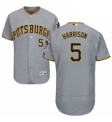 Mens Majestic Pittsburgh Pirates 5 Josh Harrison Grey Road Flex Base Authentic Collection MLB Jersey Mens Majestic Pittsburgh Pirates 5 Josh Harrison Grey Road Flex Base Authentic Collection MLB Jersey