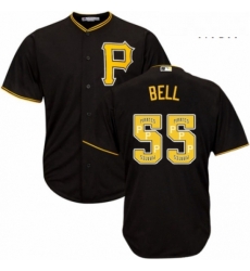 Mens Majestic Pittsburgh Pirates 55 Josh Bell Authentic Black Team Logo Fashion Cool Base MLB Jersey Mens Majestic Pittsburgh Pirates 55 Josh Bell Authentic Black Team Logo Fashion Cool Base MLB Jersey