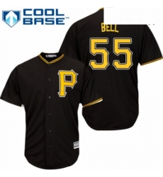 Mens Majestic Pittsburgh Pirates 55 Josh Bell Replica Black Alternate Cool Base MLB Jersey Mens Majestic Pittsburgh Pirates 55 Josh Bell Replica Black Alternate Cool Base MLB Jersey