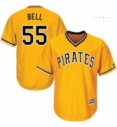 Mens Majestic Pittsburgh Pirates 55 Josh Bell Replica Gold Alternate Cool Base MLB Jersey Mens Majestic Pittsburgh Pirates 55 Josh Bell Replica Gold Alternate Cool Base MLB Jersey