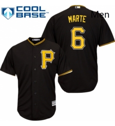 Mens Majestic Pittsburgh Pirates 6 Starling Marte Replica Black Alternate Cool Base MLB Jersey Mens Majestic Pittsburgh Pirates 6 Starling Marte Replica Black Alternate Cool Base MLB Jersey