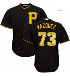 Mens Majestic Pittsburgh Pirates 73 Felipe Vazquez Authentic Black Team Logo Fashion Cool Base MLB Jersey Mens Majestic Pittsburgh Pirates 73 Felipe Vazquez Authentic Black Team Logo Fashion Cool Base MLB Jersey