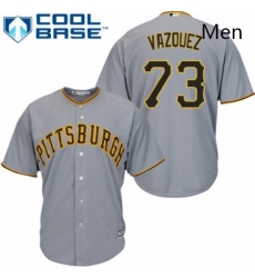 Mens Majestic Pittsburgh Pirates 73 Felipe Vazquez Replica Grey Road Cool Base MLB Jersey Mens Majestic Pittsburgh Pirates 73 Felipe Vazquez Replica Grey Road Cool Base MLB Jersey