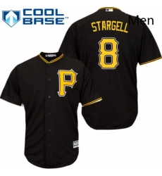 Mens Majestic Pittsburgh Pirates 8 Willie Stargell Replica Black Alternate Cool Base MLB Jersey Mens Majestic Pittsburgh Pirates 8 Willie Stargell Replica Black Alternate Cool Base MLB Jersey