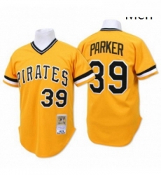 Mens Mitchell and Ness Pittsburgh Pirates 39 Dave Parker Replica Gold Throwback MLB Jersey Mens Mitchell and Ness Pittsburgh Pirates 39 Dave Parker Replica Gold Throwback MLB Jersey