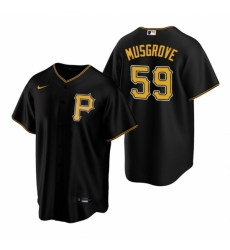 Mens Nike Pittsburgh Pirates 59 Joe Musgrove Black Alternate Stitched Baseball Jersey Mens Nike Pittsburgh Pirates 59 Joe Musgrove Black Alternate Stitched Baseball Jersey
