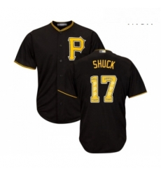 Mens Pittsburgh Pirates 17 JB Shuck Authentic Black Team Logo Fashion Cool Base Baseball Jersey Mens Pittsburgh Pirates 17 JB Shuck Authentic Black Team Logo Fashion Cool Base Baseball Jersey