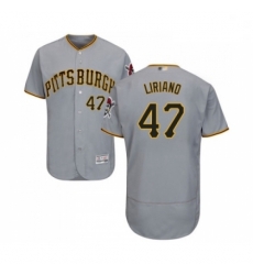 Mens Pittsburgh Pirates 47 Francisco Liriano Grey Road Flex Base Authentic Collection Baseball Jersey Mens Pittsburgh Pirates 47 Francisco Liriano Grey Road Flex Base Authentic Collection Baseball Jersey