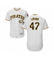 Mens Pittsburgh Pirates 47 Francisco Liriano White Home Flex Base Authentic Collection Baseball Jersey Mens Pittsburgh Pirates 47 Francisco Liriano White Home Flex Base Authentic Collection Baseball Jersey