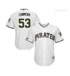 Mens Pittsburgh Pirates 53 Melky Cabrera Replica White Alternate Cool Base Baseball Jersey Mens Pittsburgh Pirates 53 Melky Cabrera Replica White Alternate Cool Base Baseball Jersey