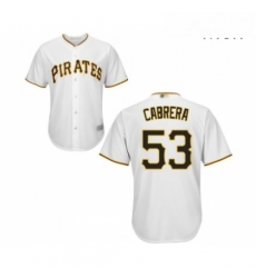 Mens Pittsburgh Pirates 53 Melky Cabrera Replica White Home Cool Base Baseball Jersey Mens Pittsburgh Pirates 53 Melky Cabrera Replica White Home Cool Base Baseball Jersey