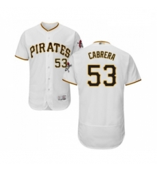 Mens Pittsburgh Pirates 53 Melky Cabrera White Home Flex Base Authentic Collection Baseball Jersey Mens Pittsburgh Pirates 53 Melky Cabrera White Home Flex Base Authentic Collection Baseball Jersey