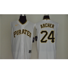 Pirates 24 Chris Archer White Nike Cool Base Sleeveless Jersey Pirates 24 Chris Archer White Nike Cool Base Sleeveless Jersey