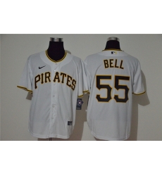 Pirates 55 Josh Bell White 2020 Nike Cool Base Jersey Pirates 55 Josh Bell White 2020 Nike Cool Base Jersey