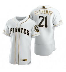 Pittsburgh Pirates 21 Roberto Clemente White Nike Mens Authentic Golden Edition MLB Jersey Pittsburgh Pirates 21 Roberto Clemente White Nike Mens Authentic Golden Edition MLB Jersey