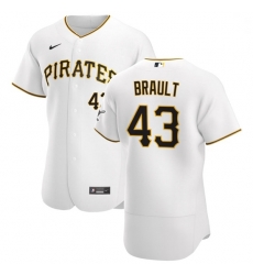 Pittsburgh Pirates 43 Steven Brault Men Nike White Home 2020 Authentic Player MLB Jersey Pittsburgh Pirates 43 Steven Brault Men Nike White Home 2020 Authentic Player MLB Jersey