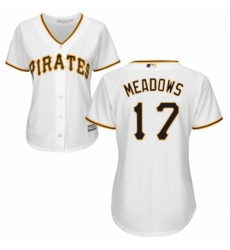 Womens Majestic Pittsburgh Pirates 17 Austin Meadows Replica White Home Cool Base MLB Jersey Womens Majestic Pittsburgh Pirates 17 Austin Meadows Replica White Home Cool Base MLB Jersey