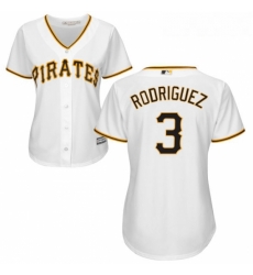 Womens Majestic Pittsburgh Pirates 3 Sean Rodriguez Authentic White Home Cool Base MLB Jersey Womens Majestic Pittsburgh Pirates 3 Sean Rodriguez Authentic White Home Cool Base MLB Jersey