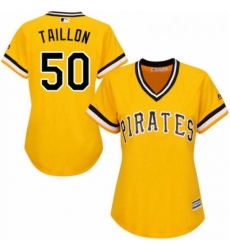 Womens Majestic Pittsburgh Pirates 50 Jameson Taillon Replica Gold Alternate Cool Base MLB Jersey Womens Majestic Pittsburgh Pirates 50 Jameson Taillon Replica Gold Alternate Cool Base MLB Jersey