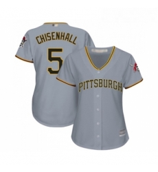 Womens Pittsburgh Pirates 5 Lonnie Chisenhall Replica Grey Road Cool Base Baseball Jersey Womens Pittsburgh Pirates 5 Lonnie Chisenhall Replica Grey Road Cool Base Baseball Jersey