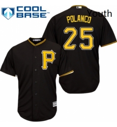 Youth Majestic Pittsburgh Pirates 25 Gregory Polanco Authentic Black Alternate Cool Base MLB Jersey Youth Majestic Pittsburgh Pirates 25 Gregory Polanco Authentic Black Alternate Cool Base MLB Jersey