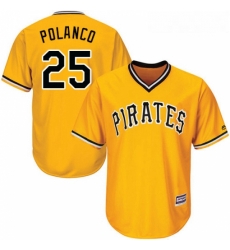 Youth Majestic Pittsburgh Pirates 25 Gregory Polanco Replica Gold Alternate Cool Base MLB Jersey Youth Majestic Pittsburgh Pirates 25 Gregory Polanco Replica Gold Alternate Cool Base MLB Jersey