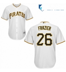 Youth Majestic Pittsburgh Pirates 26 Adam Frazier Replica White Home Cool Base MLB Jersey Youth Majestic Pittsburgh Pirates 26 Adam Frazier Replica White Home Cool Base MLB Jersey