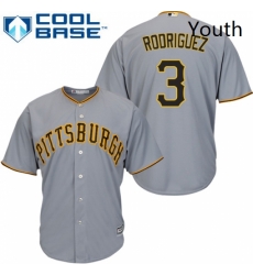 Youth Majestic Pittsburgh Pirates 3 Sean Rodriguez Replica Grey Road Cool Base MLB Jersey Youth Majestic Pittsburgh Pirates 3 Sean Rodriguez Replica Grey Road Cool Base MLB Jersey