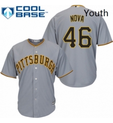 Youth Majestic Pittsburgh Pirates 46 Ivan Nova Replica Grey Road Cool Base MLB Jersey Youth Majestic Pittsburgh Pirates 46 Ivan Nova Replica Grey Road Cool Base MLB Jersey