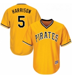 Youth Majestic Pittsburgh Pirates 5 Josh Harrison Authentic Gold Alternate Cool Base MLB Jersey Youth Majestic Pittsburgh Pirates 5 Josh Harrison Authentic Gold Alternate Cool Base MLB Jersey