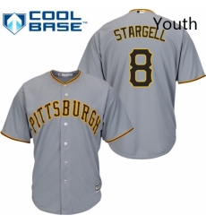 Youth Majestic Pittsburgh Pirates 8 Willie Stargell Replica Grey Road Cool Base MLB Jersey Youth Majestic Pittsburgh Pirates 8 Willie Stargell Replica Grey Road Cool Base MLB Jersey