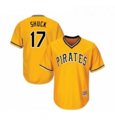 Youth Pittsburgh Pirates 17 JB Shuck Replica Gold Alternate Cool Base Baseball Jersey Youth Pittsburgh Pirates 17 JB Shuck Replica Gold Alternate Cool Base Baseball Jersey