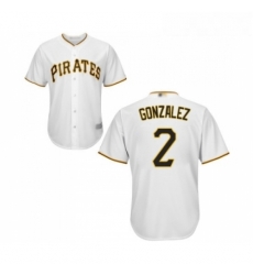 Youth Pittsburgh Pirates 2 Erik Gonzalez Replica White Home Cool Base Baseball Jersey Youth Pittsburgh Pirates 2 Erik Gonzalez Replica White Home Cool Base Baseball Jersey