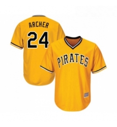Youth Pittsburgh Pirates 24 Chris Archer Replica Gold Alternate Cool Base Baseball Jersey Youth Pittsburgh Pirates 24 Chris Archer Replica Gold Alternate Cool Base Baseball Jersey
