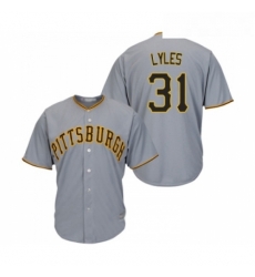 Youth Pittsburgh Pirates 31 Jordan Lyles Replica Grey Road Cool Base Baseball Jersey Youth Pittsburgh Pirates 31 Jordan Lyles Replica Grey Road Cool Base Baseball Jersey