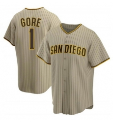 Men San Diego Padres 1 MacKenzie Gore Brown Cool Base Stitched Jerse Men San Diego Padres 1 MacKenzie Gore Brown Cool Base Stitched Jerse