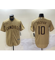 Men San Diego Padres 10 Jurickson Profar Tan Cool Base Stitched Baseball Jersey 7 Men San Diego Padres 10 Jurickson Profar Tan Cool Base Stitched Baseball Jersey 7