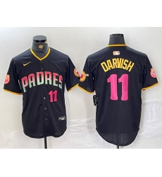 Men San Diego Padres 11 Yu Darvish Black Cool Base Stitched Baseball Jersey 1 Men San Diego Padres 11 Yu Darvish Black Cool Base Stitched Baseball Jersey 1