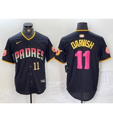 Men San Diego Padres 11 Yu Darvish Black Cool Base Stitched Baseball Jersey 3 Men San Diego Padres 11 Yu Darvish Black Cool Base Stitched Baseball Jersey 3